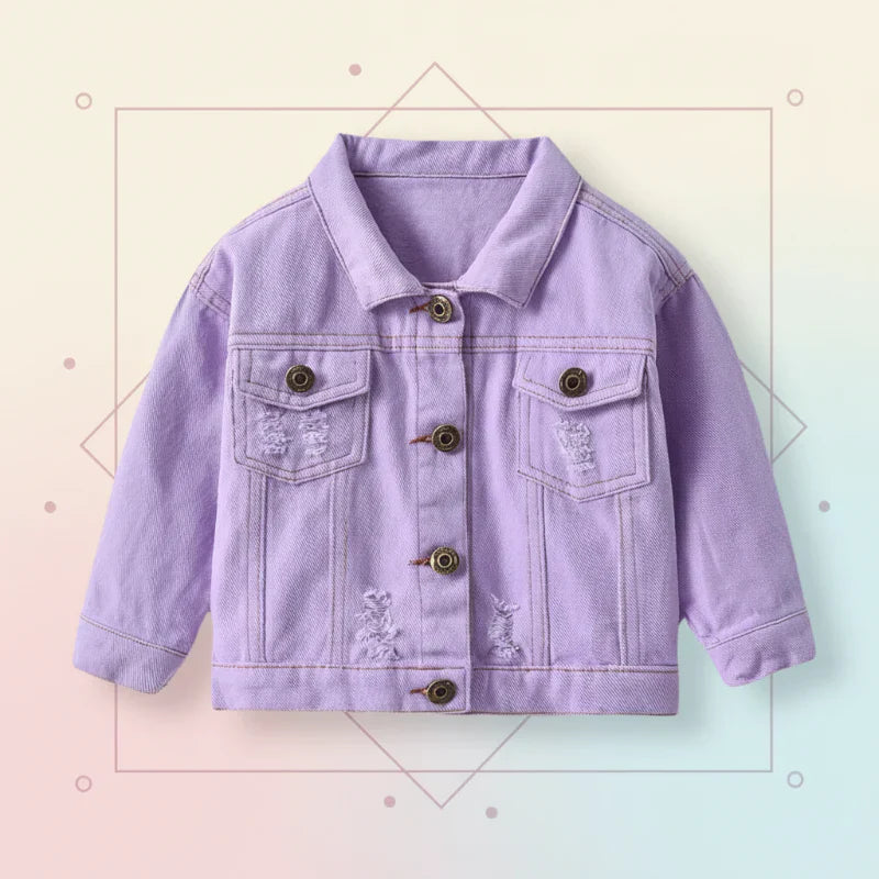 Candy Color Jeansjacka Barn – Lätt Denimjacka | 6Mån-7år