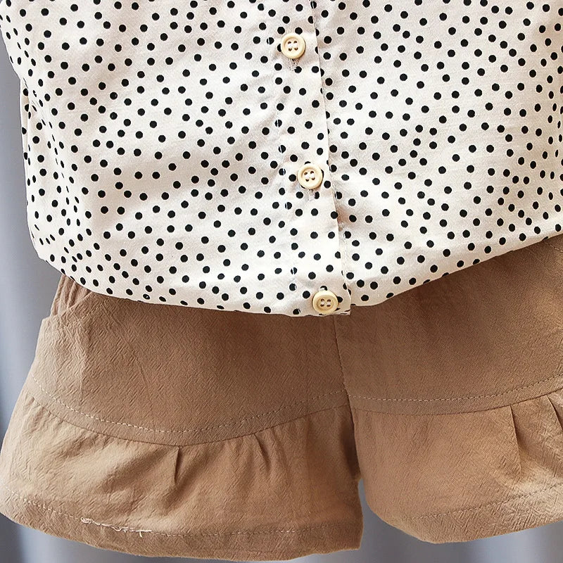 Flickor Bomulls Sommerset – Luftig Top & Short | 1-5 år