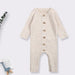 Stickad sparkdräkt i mjuk bomull för baby, unisex, från 0 till 2 år