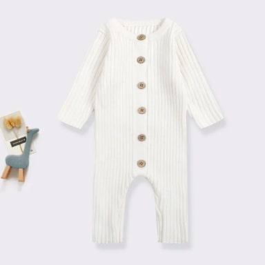 Stickad sparkdräkt i mjuk bomull för baby, unisex, från 0 till 2 år