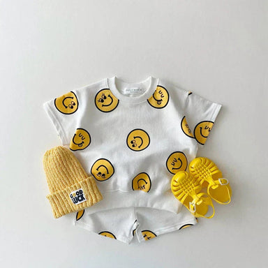 Bekväm Barn Smiley Set – Mjuk, Andningsbar & Unisex Outfit 0–5 År