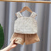 Flickor Bomulls Sommerset – Luftig Top & Short | 1-5 år