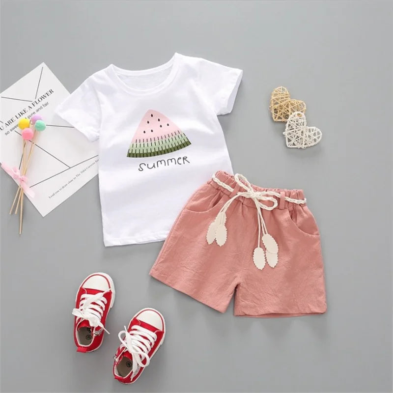 Sommrig Flickset – Bekväm Bomull | Luna & Fleur Kläder Storlek 1–4 år