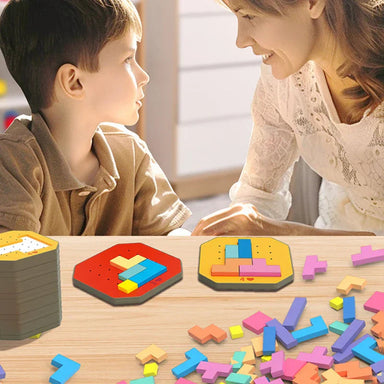 Logiska Block Geometriskt Pussel – Pedagogisk Leksak för Barn