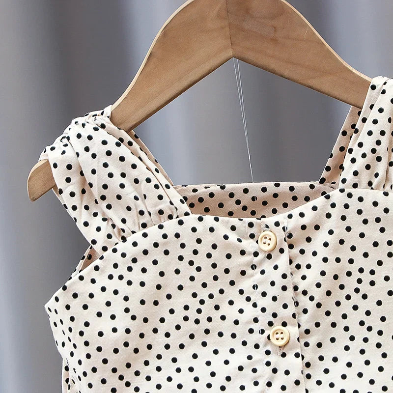 Flickor Bomulls Sommerset – Luftig Top & Short | 1-5 år