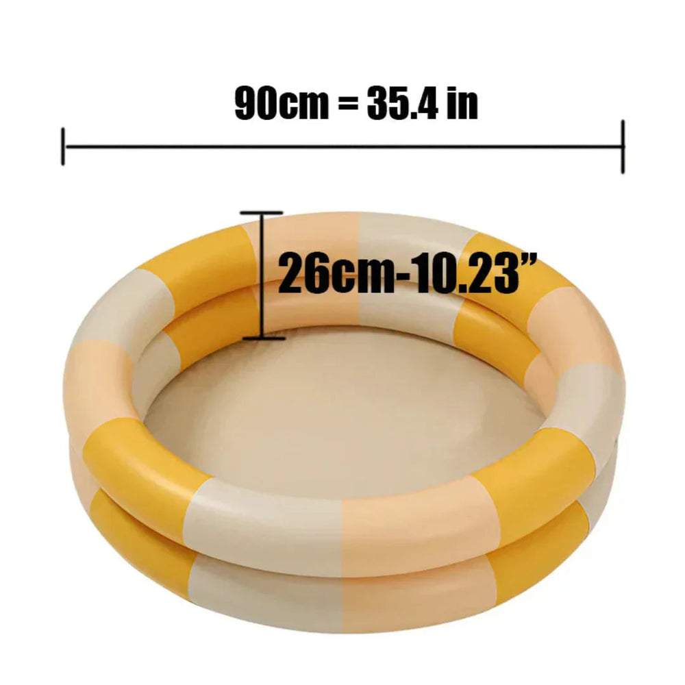 Baby Pool med Oceanbollar – Uppblåsbar & Säker Plaskpool för Småbarn – WadeNest 90 cm