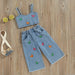 Denim Sommarset Flicka – Lätt Bomullsset med Topp & Shorts – Storlek 0–5 år