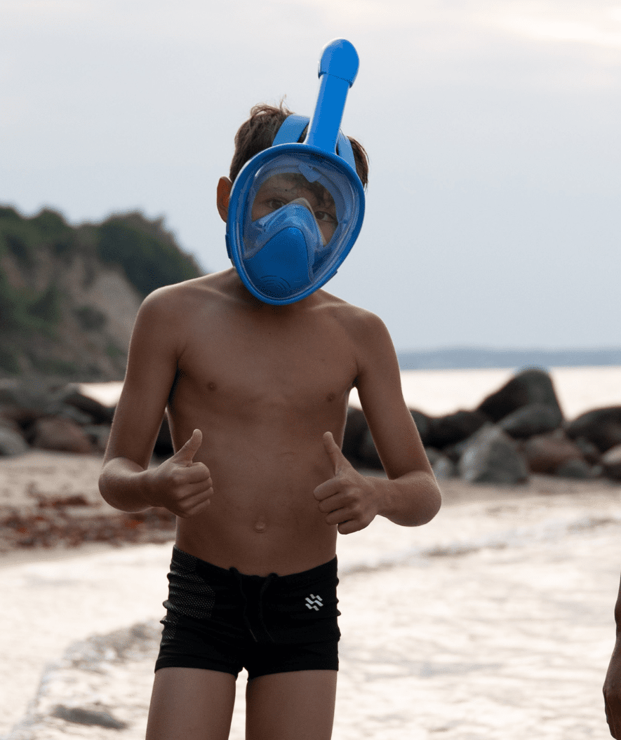 Snorkelmask för barn med 180° sikt & Dry Top – Bekväm & Läckagesäker