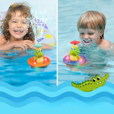 SplashCroc™ Fontänkrokodil – Interaktivt Badleksak för Babys – Vattenlek och Sensorisk Utveckling