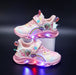 Rainbow Glitter LED Barnsneakers – Lysande Sula | Stl. 22-35