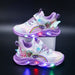 Rainbow Glitter LED Barnsneakers – Lysande Sula | Stl. 22-35