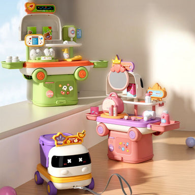 PlayWheels™ Rollspel Lastbil – Kök, Doktor & Smink – Kreativt Leksak för Barn från 3 År