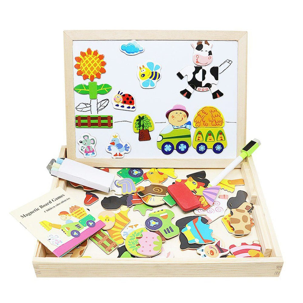 Magnetiskt Träritbord för Barn – Kreativt & Pedagogiskt Lekredskap från 3 År