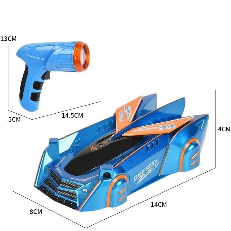 GravityRacer™ – Laserstyrd Bil som Kör på Väggar och Tak | Uppladdningsbar Leksak för Barn och Vuxna