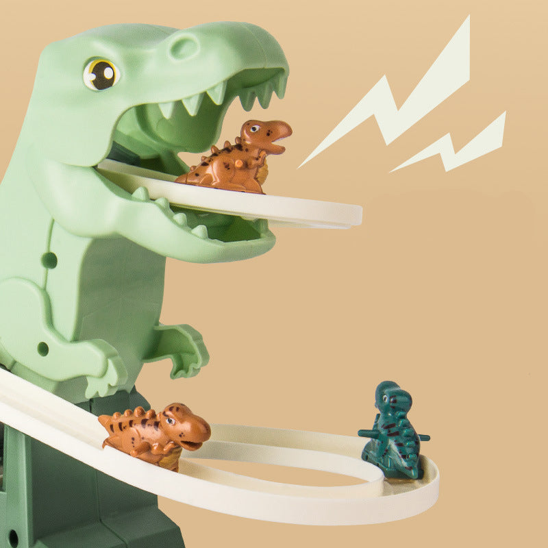 DinoRace™ Interaktiv Racerbana med Dinosaurier | Bilar med Automatisk Klättring & LED-lampor
