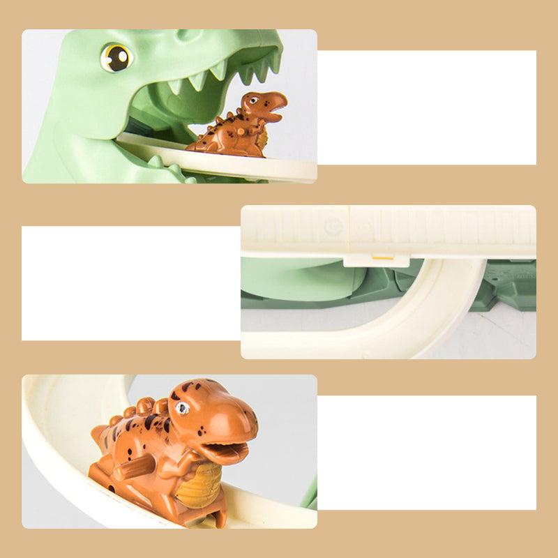 DinoRace™ Interaktiv Racerbana med Dinosaurier | Bilar med Automatisk Klättring & LED-lampor